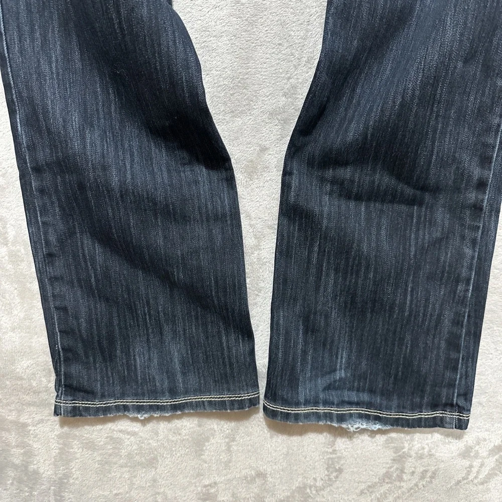Nissi Premium Denim Jeans Women's 11 Blue Dark Wash‎ Straight Leg Low Rise Flare